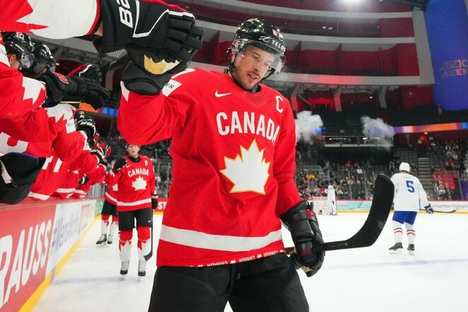 Kanada – Prancūzija rungtynių akimirka | IIHF nuotr.