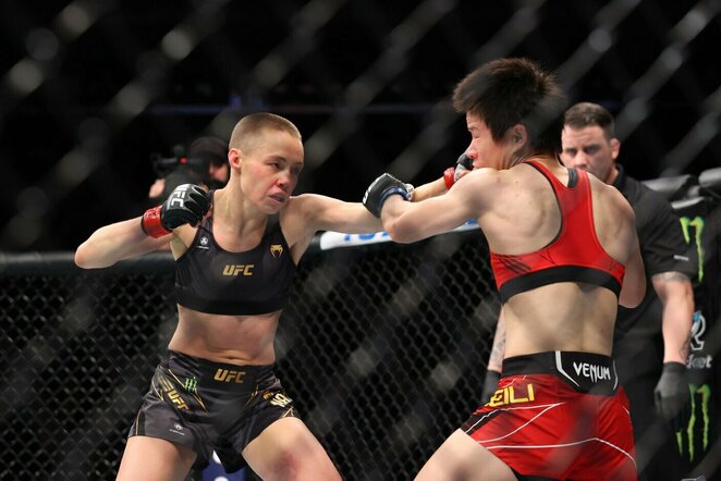 Rose Namajunas ir Weili Zhang | Scanpix nuotr.