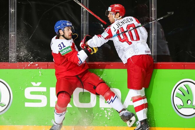 Čekų ir danų rungtynės | IIHF nuotr.