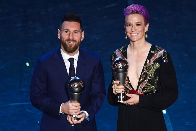 Lionelis Messi ir Megan Rapinoe | Scanpix nuotr.