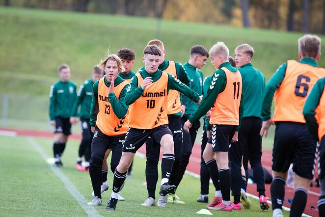 Lietuvos U-17 futbolo rinktinės treniruotė | lff.lt nuotr.