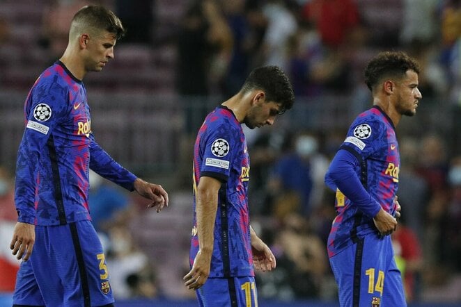 Gerardas Pique, Yusufas Demiras ir Philippe Coutinho | Scanpix nuotr.