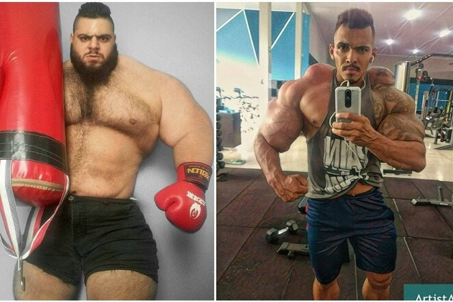 Brazilijos ir Irano „Hulkai“ | Instagram.com nuotr