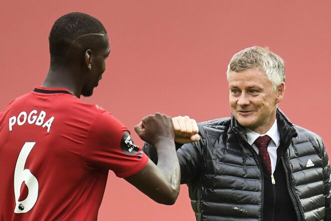 Paulis Pogba ir Ole Gunnaras Solskjaeras | Scanpix nuotr.