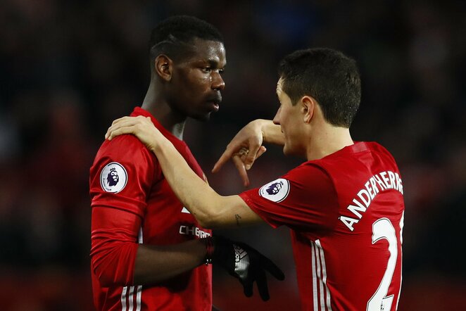 Paulis Pogba ir Anderis Herrera | Scanpix nuotr.