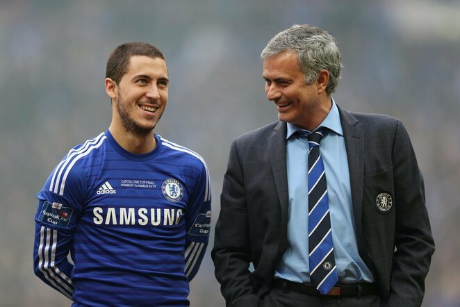 Edenas Hazardas ir Jose Mourinho | Scanpix nuotr.