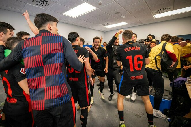 „Barcelona“ šventės akimirkos rūbinėje | Klubo nuotr.