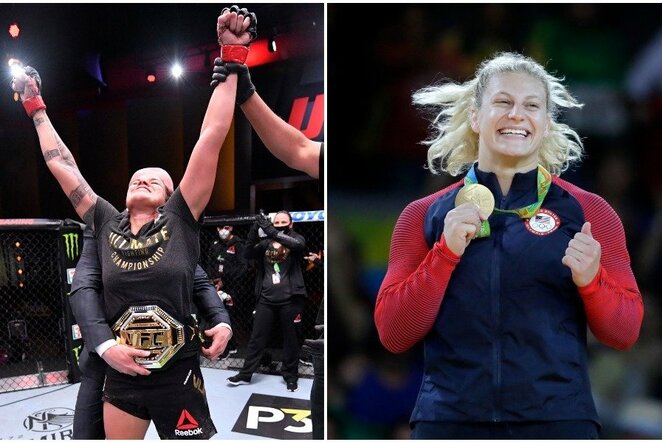 Amanda Nunes ir Kayla Harrison | Scanpix nuotr.