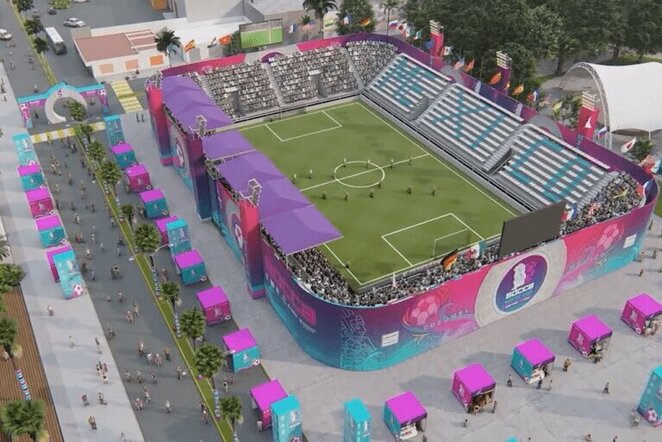 Būsimas mažojo futbolo stadionas Meksikoje | Organizatorių nuotr.