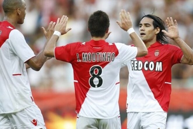 „Monaco“ komandos žaidėjai džiaugasi įvarčiu | AFP/Scanpix nuotr. 