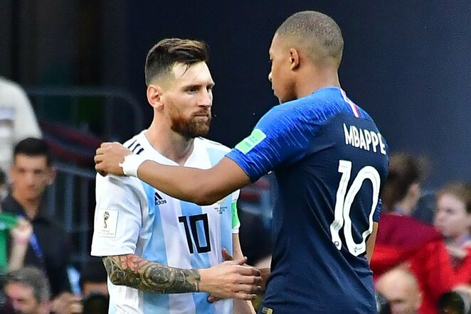 Lionelis Messi ir Kylianas Mbappe | Scanpix nuotr.