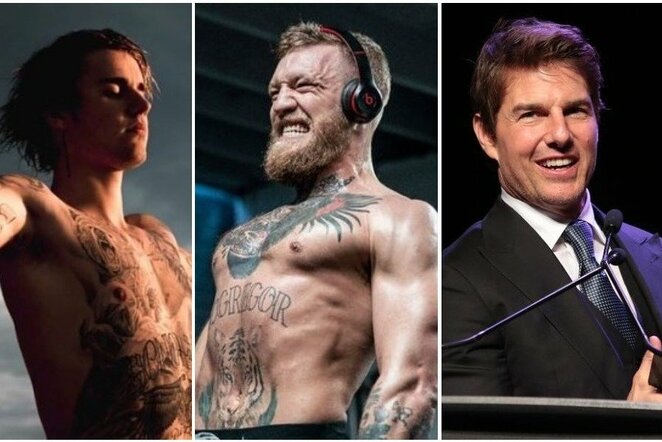 Justinas Bieberis, Conoras McGregoras ir Tomas Cruise'as | Instagram.com nuotr