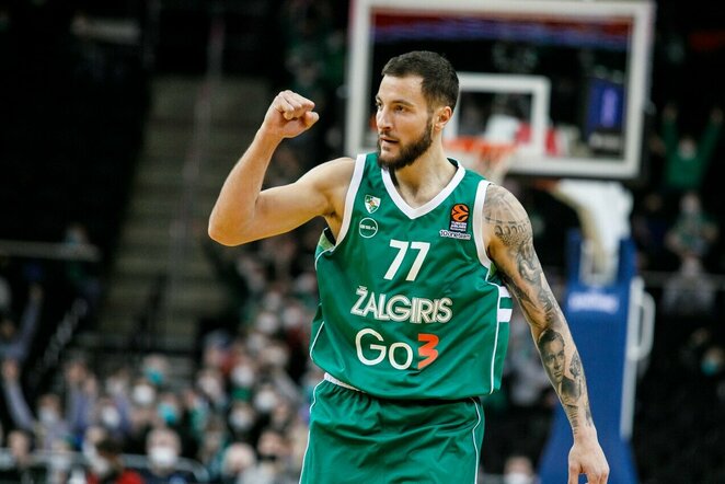 „Žalgiris“ – „AX Armani“ rungtynių akimirka | Eriko Ovčarenko / BNS foto nuotr.