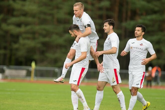 „Sūduva“ džiaugiasi įvarčiu LFF Taurės finale | Sauliaus Čirbos nuotr.