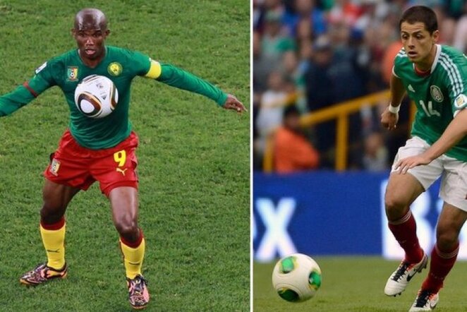 Samuelis Eto`o ir Javieras Hernandezas | AFP/Scanpix nuotr.