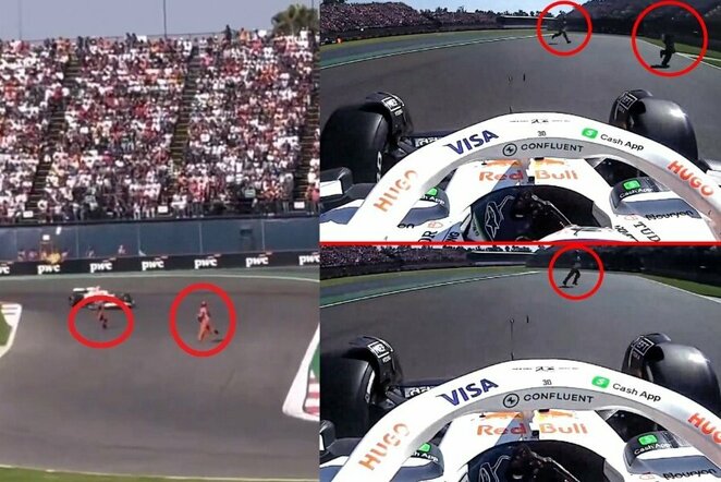Liamas Lawsonas ir trasos maršalai | „Stop“ kadras