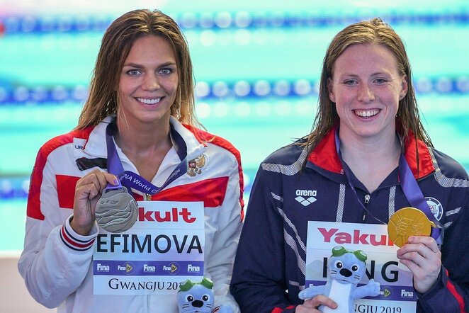 Julija Jefimova ir Lilly King | Scanpix nuotr.