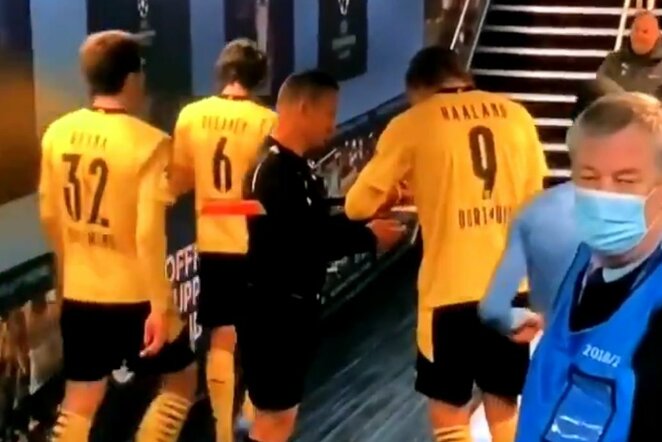 Šoninis teisėjas paprašė E.Haalando autografo | „Stop“ kadras