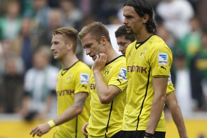 Nusivylę „Borussia“ žaidėjai | AFP/Scanpix nuotr.