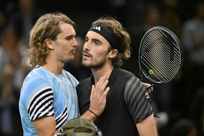 Alexanderis Zverevas ir Stefanos Tsitsipas | Scanpix nuotr.