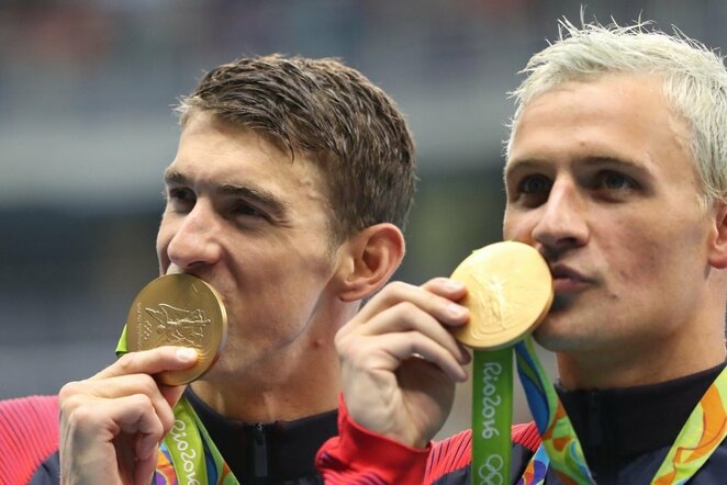 Michaelas Phelpsas ir Ryanas Lochte | Scanpix nuotr.