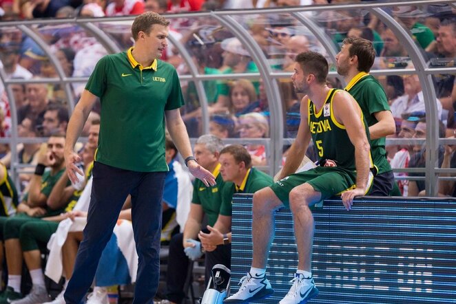 Lietuvos - Kroatijos rinktinių rungtynių akimirka | Žygimanto Gedvilos / BNS foto nuotr.