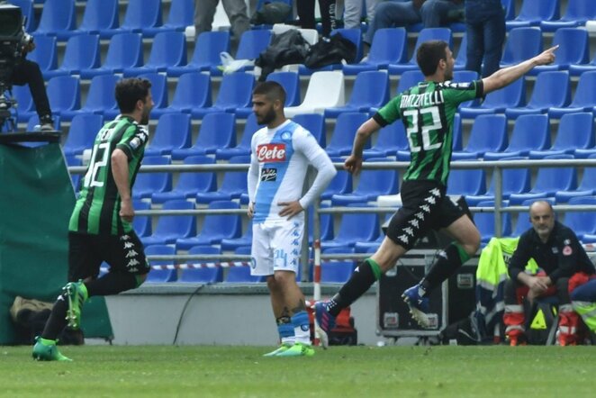 „Sassuolo“ – „Napoli“ rungtynių akimirka | Scanpix nuotr.