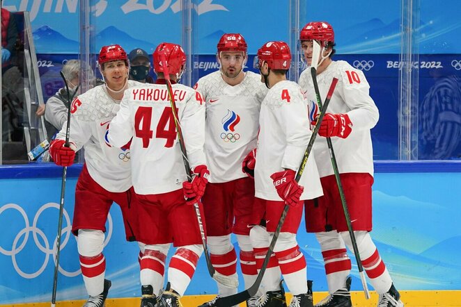 Rusijos – Danijos rungtynių akimirka | IIHF nuotr.