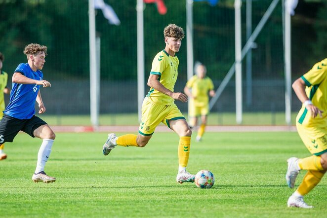 Lietuvos U-17 futbolo rinktinės rungtynių akimirka | lff.lt nuotr.