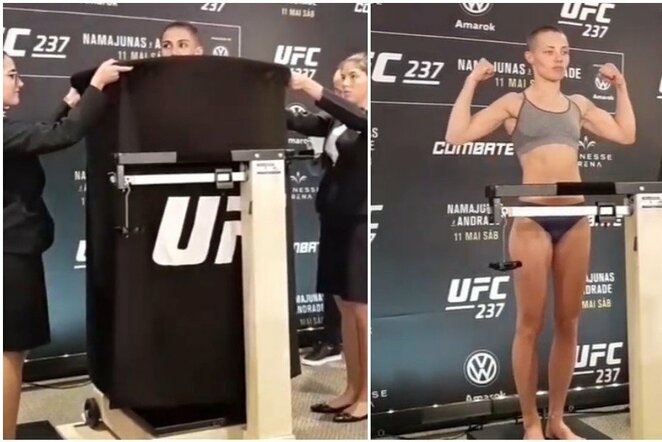 Jessica Andrade ir Rose Namajunas | Youtube.com nuotr.