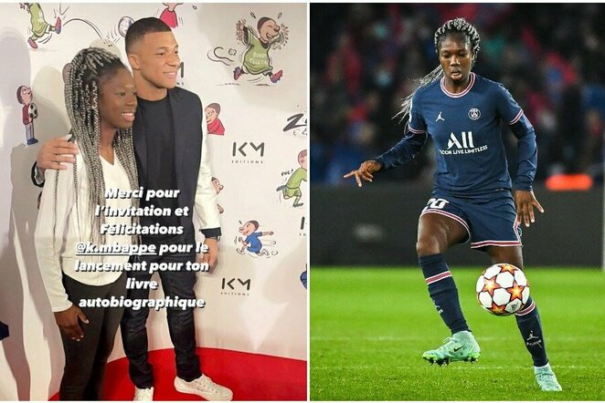 Aminata Diallo ir Kylianas Mbappe | „Scanpix“ ir instagram.com nuotr.