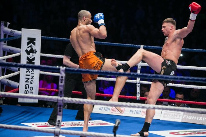Sergejaus Maslobojevo ir Fraserio Weightmano dvikovos akimirka | Juliaus Kalinsko / BNS foto nuotr.