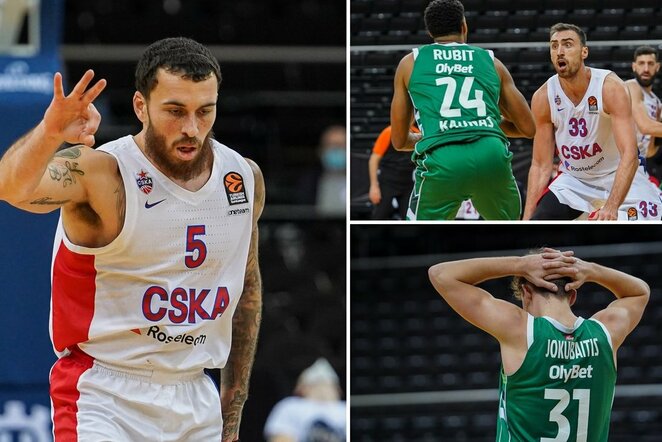„Žalgiris“ – CSKA rungtynių akimirka | Sportas.lt/Tito Pacausko nuotr.