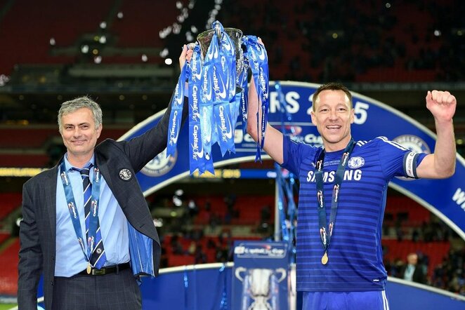 Jose Mourinho ir Johnas Terry | „Twitter“ nuotr.