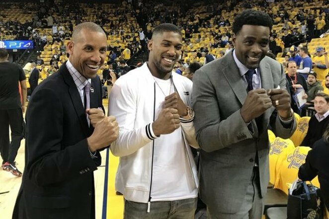 Reggie Milleris, Anthony Joshua ir Chrisas Webberis | „Twitter“ nuotr.