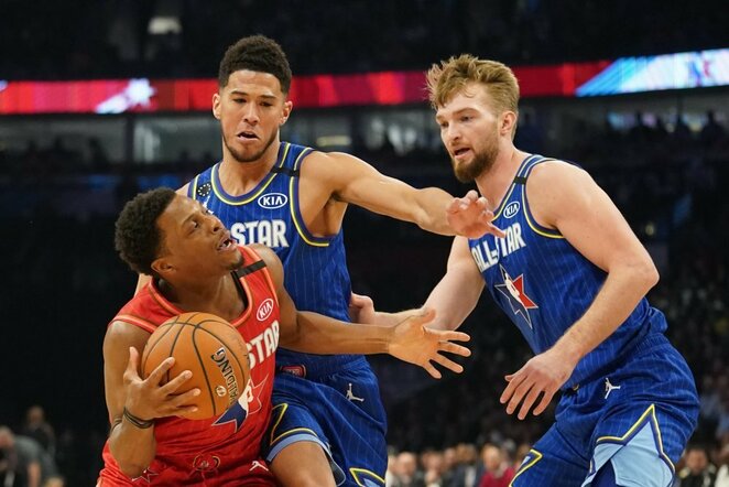 Lowry, Bookeris ir Sabonis | Scanpix nuotr.