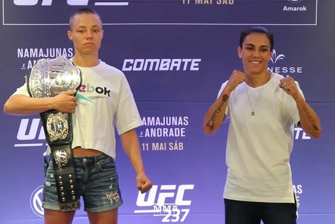 Rose Namajunas ir Jessica Andrade | Youtube.com nuotr.