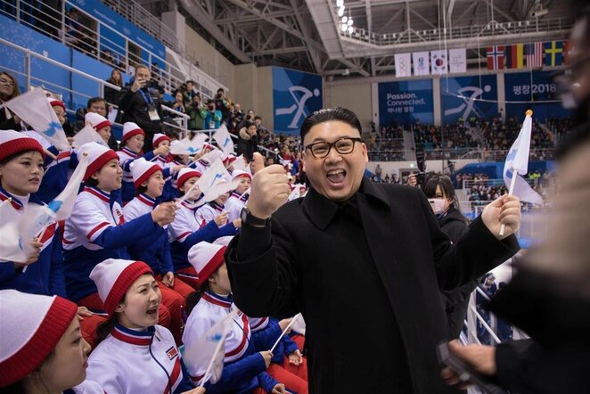 Kim Jong Uno antrininkas ledo ritulio rungtynės | Scanpix nuotr.