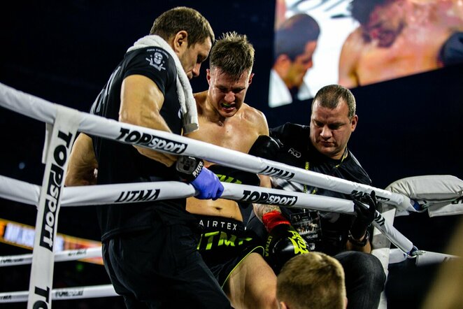 Raimondas Avlasevičius – Nikola Cvetkovičius kovos akimirka | Teodoro Biliūno / BNS foto nuotr.