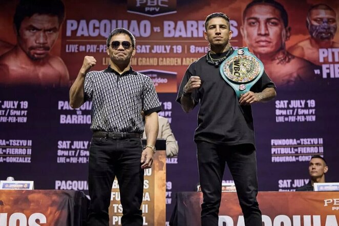 Manny Pacquiao ir Mario Barriosas | Organizatorių nuotr.
