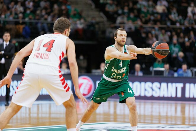 „Žalgiris“ – „Olympiacos“ rungtynių akimirka | Eriko Ovčarenko / BNS foto nuotr.