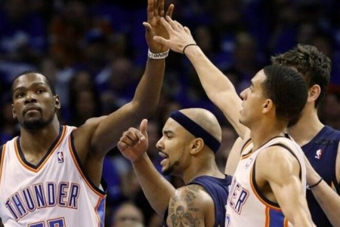 K.Durantas ir K.Martinas žibėjo pirmose pusfinalio serijos rungtynėse (Scanpix)