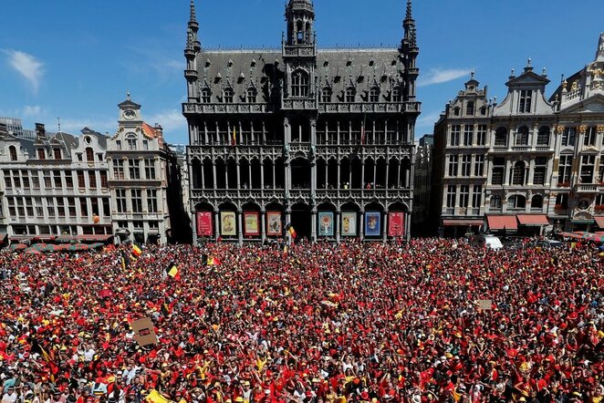 Belgijos rinktinės sutikimas | Scanpix nuotr.