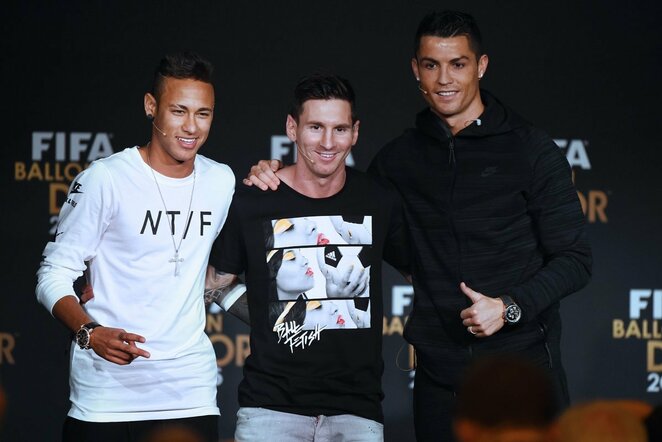 Neymaras, L.Messi ir C.Ronaldo | Scanpix nuotr.