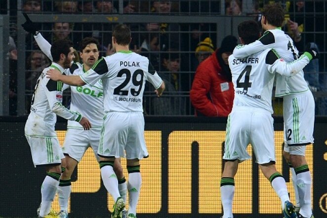 „Wolfsburg“ futbolininkų džiaugsmas | AFP/Scanpx nuotr.