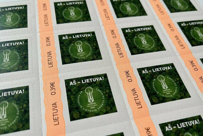 Pasaulio lietuvių sporto žaidynėms išleistas pašto ženklas | Organizatorių nuotr.