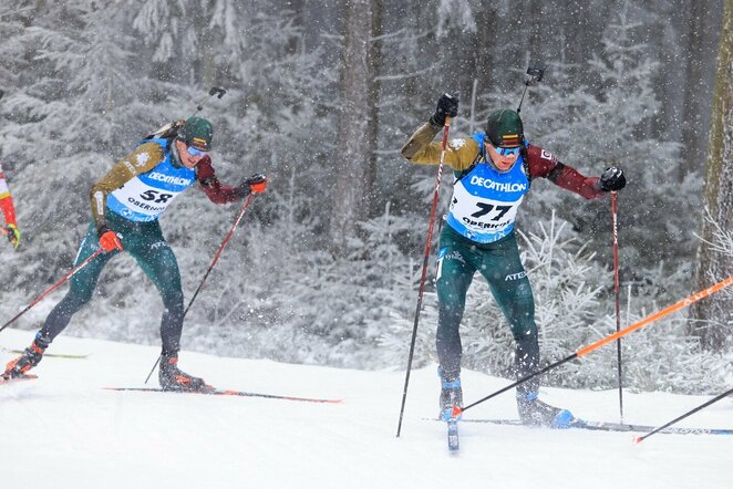 Vytautas Strolia ir Tomas Kaukėnas | Christian Manzoni/IBU nuotr.