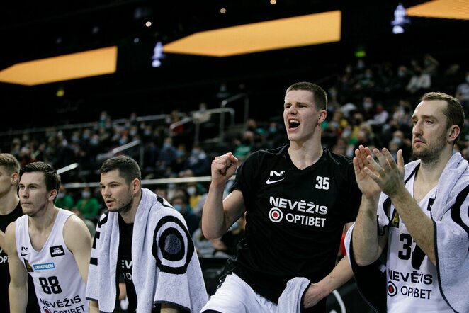 „Žalgiris“ – „Nevėžis-Optibet“ rungtynių akimirka | Eriko Ovčarenko / BNS foto nuotr.