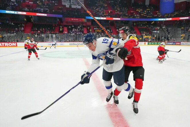 Austrija – Suomija rungtynių akimirka | IIHF nuotr.