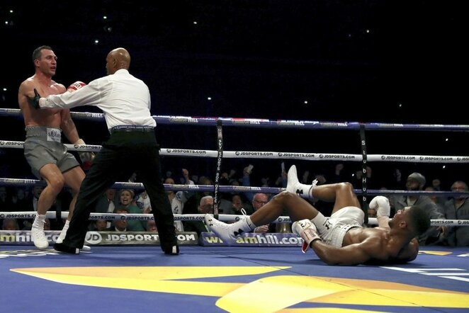 Anthony Joshua ir Vladimiras Kličko | Scanpix nuotr.